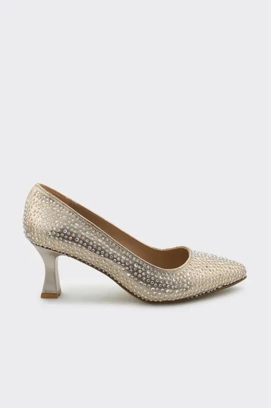 Elera Taşlı Topuklu Stiletto