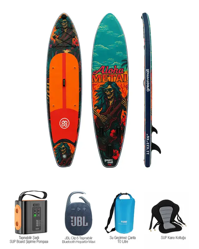 Explorer Set – Aloha Metal Şişme SUP Board / Paddle Board 330 cm