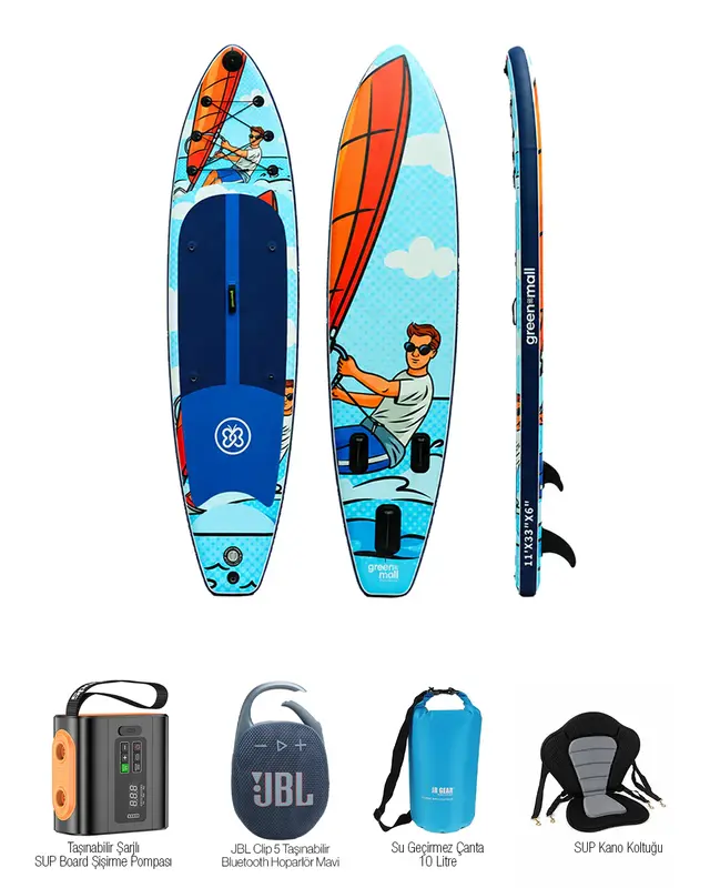 Explorer Set – Wind Catcher Şişme SUP Board / Paddle Board 335 cm