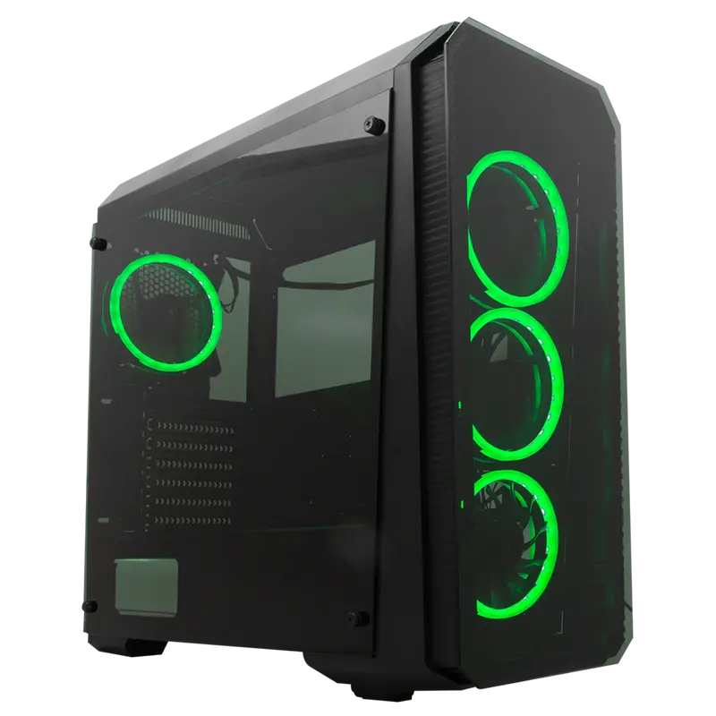 FALCON-X - Usb3.0 4xRGB Fan Temperli Cam Oyuncu Kasası-Siyah