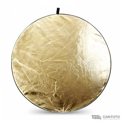 GDX 110 cm 5 in 1 Reflektör Seti Gümüş Altın Beyaz Siyah Difüzör Yansıtıcı Panel