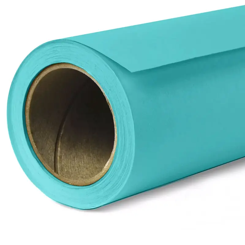 GDX 2.70x11m Baby Blue Kağıt Sonsuz Fon Perde Mat Yansıma Yapmaz Profesyonel Stüdyo Fonu