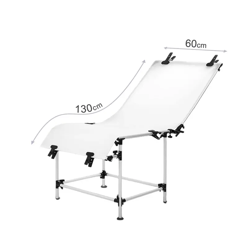 GDX 60x130 cm Profesyonel Ürün Çekim Masası Ayarlanabilir Eğimli Katlanır Çekim Seti