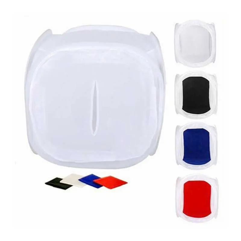 GDX 60x60 cm Soft Ürün Çekim Çadırı 4 Renk Fonlu Işık Çadırı Fotoğraf Stüdyosu