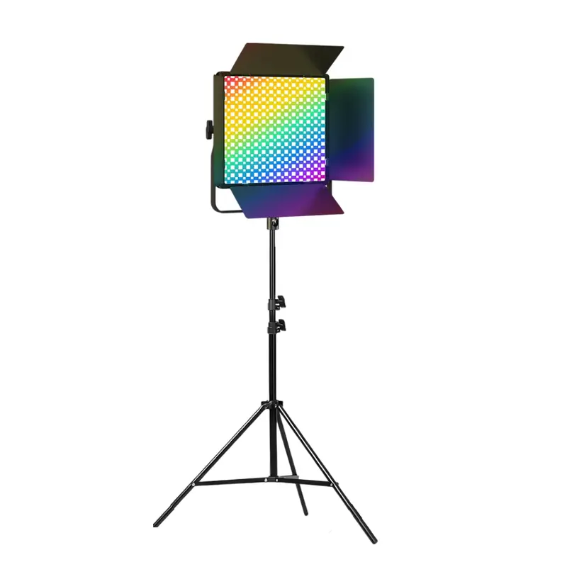 GDX CF-900R RGB LED Video Işığı Tekli Seti 14 Efektli 45W+35W 260cm Ayaklı Set