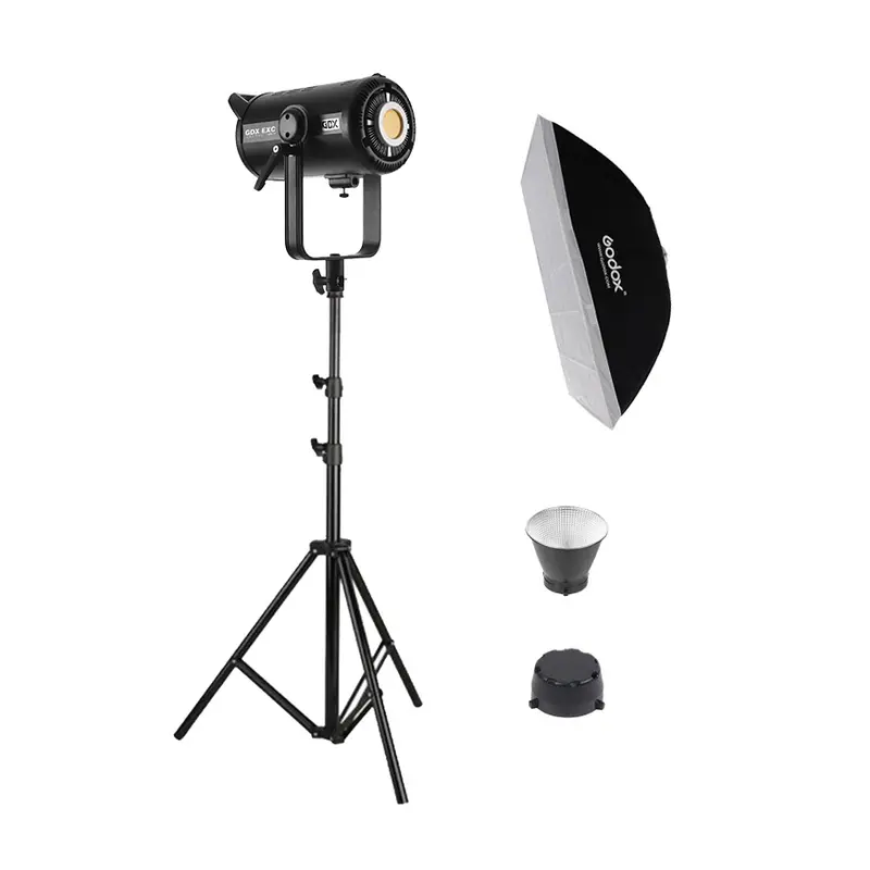 GDX EXC-220C-II Bi-Color LED Video Işığı 230W Full Set 60x90 Softbox 260cm Işık Ayağı