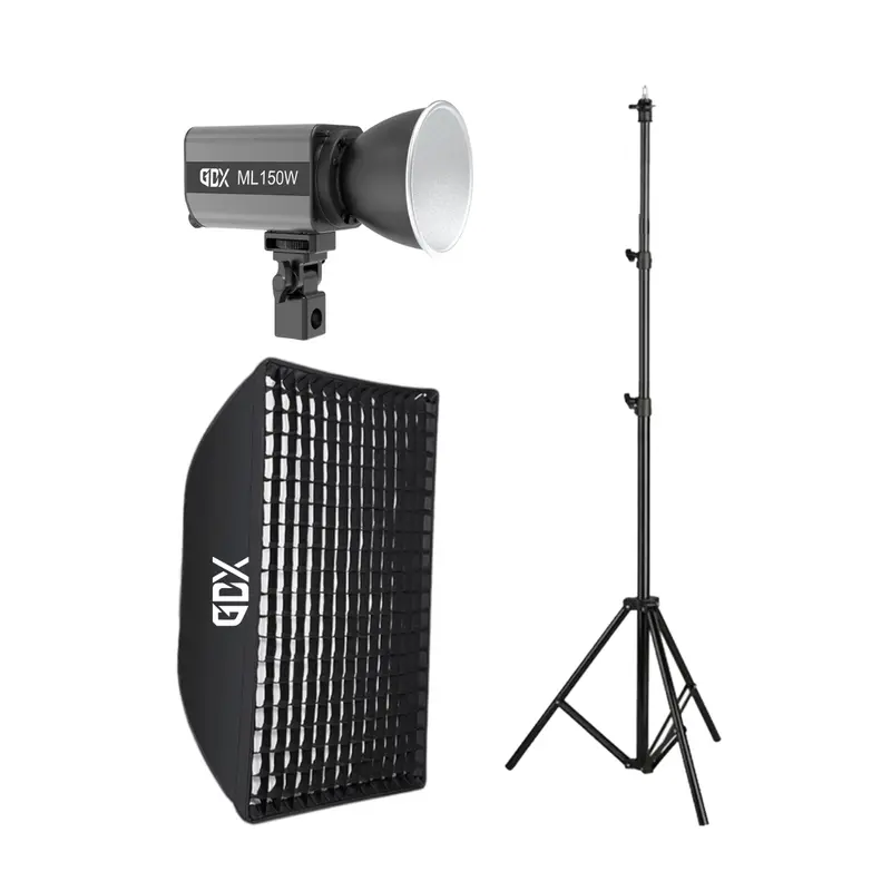 GDX ML150W BiColor LED Tekli Video Işığı Seti Çantalı Bowens Mount Profesyonel Sürekli Işık