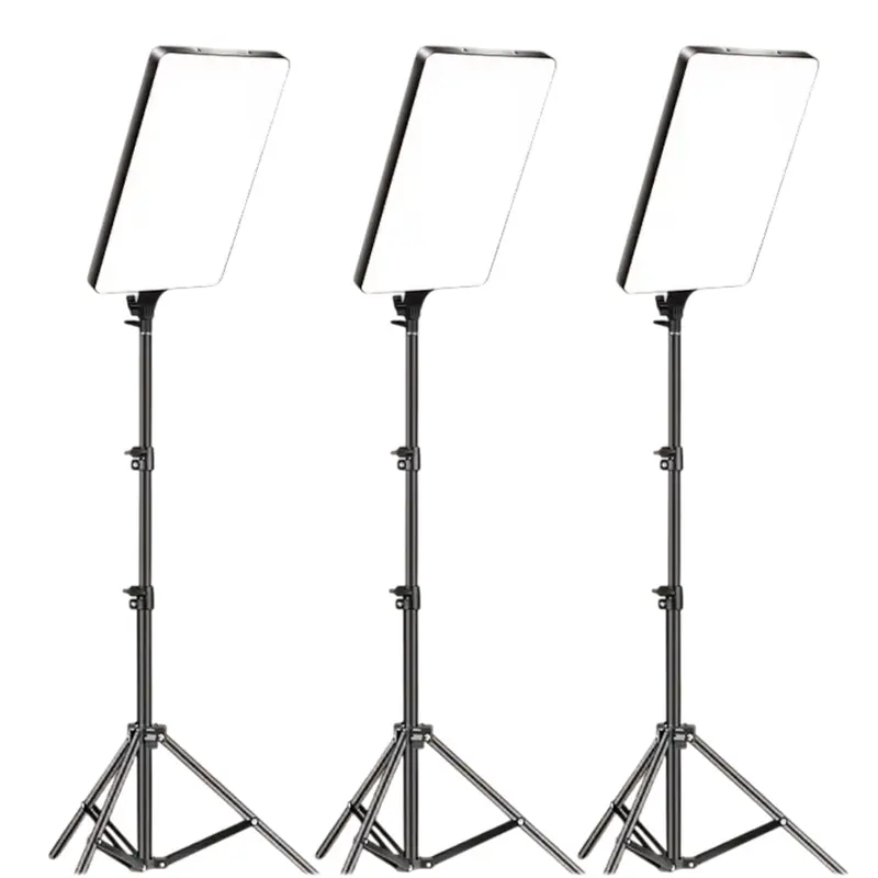 GDX P300TS 80W BiColor 3'lü LED Panel Işık Seti YouTube Röportaj ve Stüdyo Video Işığı