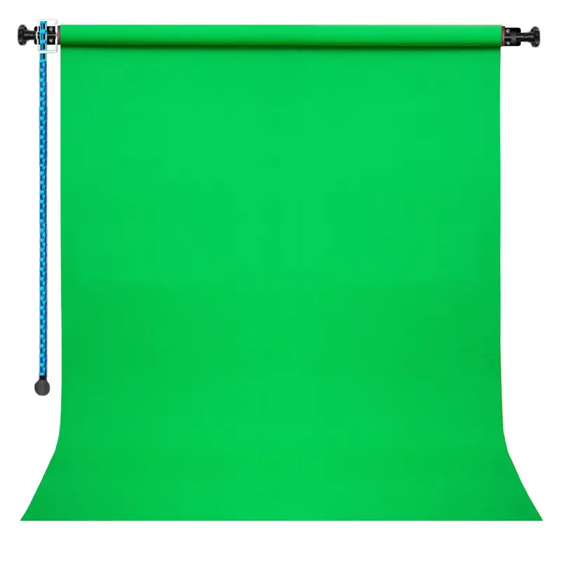 GDX Sabit Yeşil Kağıt Fon Seti 2.70x11m Makaralı Duvar Tavan Tipi Green Screen Stüdyo Seti