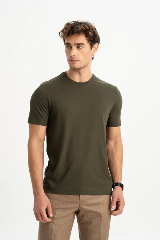 GÜLPINAR Haki Kısa Kollu T-Shirt