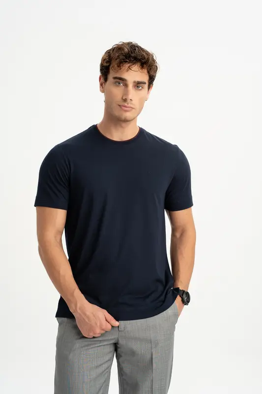 GÜLPINAR Lacivert Kısa Kollu T-Shirt