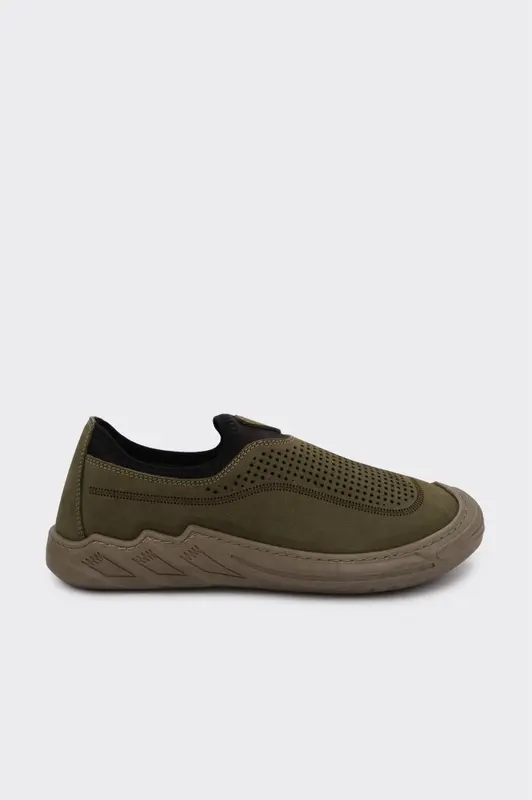 Hakiki Deri Bağcıksız Erkek Sneaker