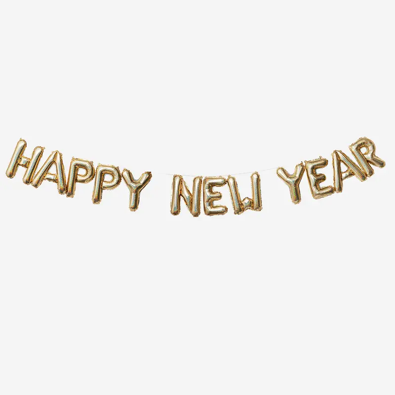 Happy New Year Yazılı Balonlu Asma Süs