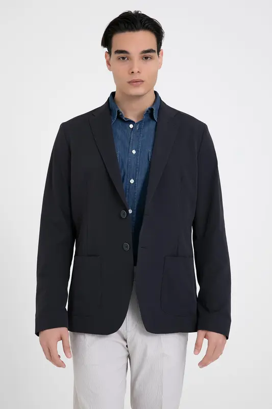 Herno Dokulu Kumaş Blazer Ceket