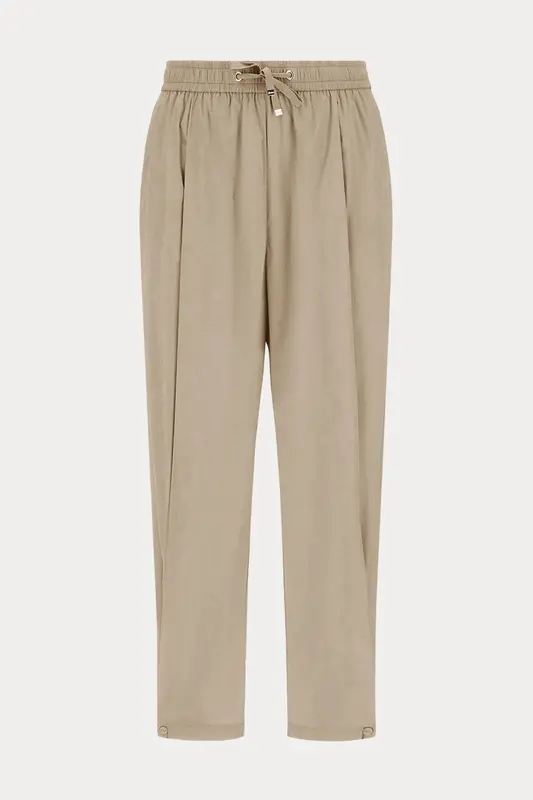 Herno Relaxed Fit Beli Lastikli Streç Pantolon