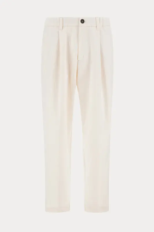 Herno Relaxed Fit Beli Lastikli Tek Pile Pantolon