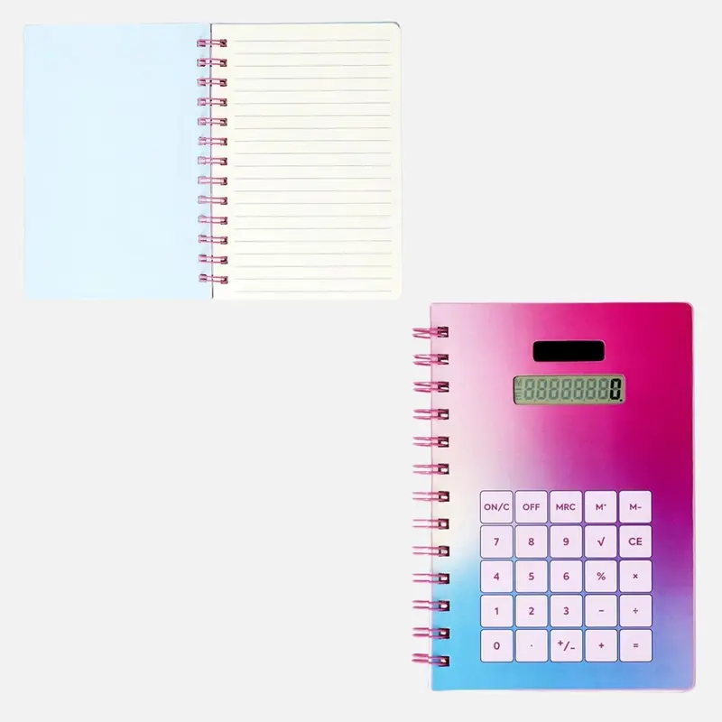 Hesap Makinesi Detaylı Spiralli Defter
