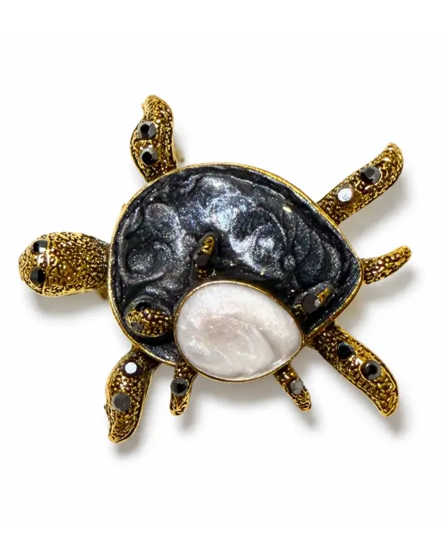 Hugs & Gifts | Ay Işığı Kaplumbağa Broş 🐢✨