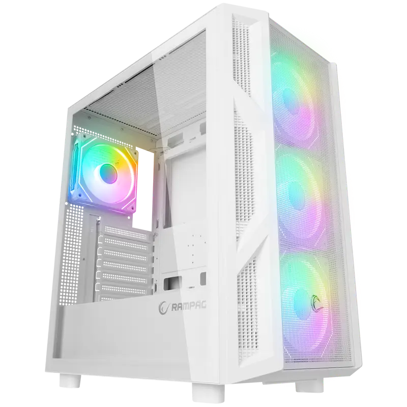 Humble Mesh 650W 80 Plus Bronze 4x12cm RGB Fan Atx Mid-T Oyuncu Kasası-Beyaz