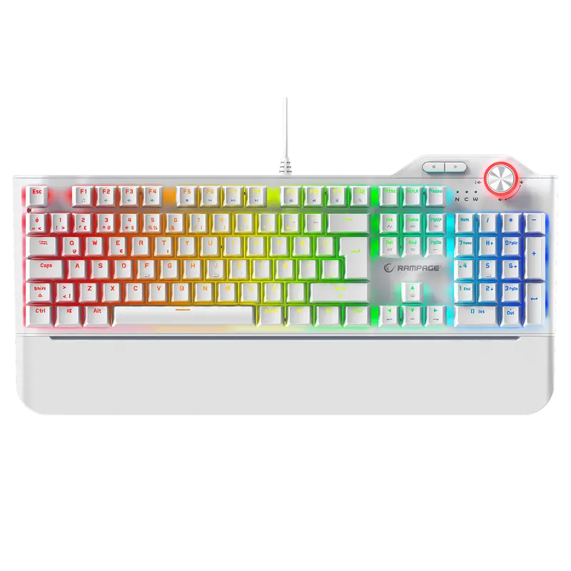 HYDRA R6 - Red Switch Q Multimedia Oyuncu Klavyesi-Beyaz