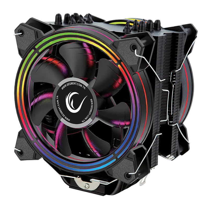 ICED120-RGB - Iced 120-RGB 42.5CFM 2000 RPM Çift 12cm AMD/LGA1200 Uyumlu Hava Soğutmalı Cpu Fan