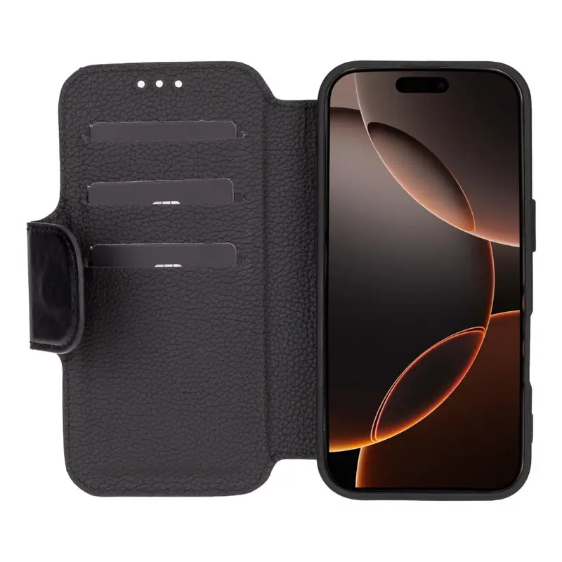 Infinix iPhone 16 Pro Max Deri Cüzdanlı Kılıf