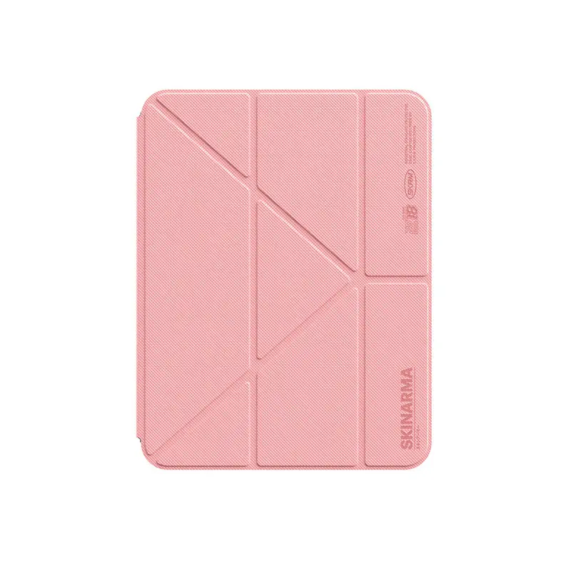 iPad Air 11 2024 Uyumlu Kılıf Skinarma Kalemlikli Arkası Şeffaf Standlı Sticker Paketli Magnetik Zeta Kılıf