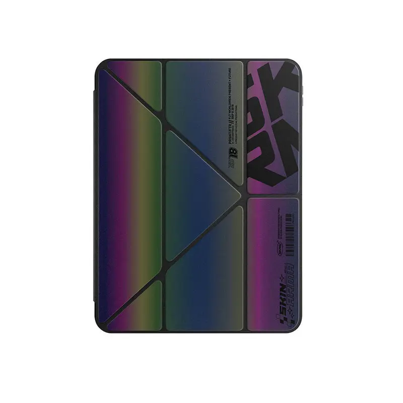 iPad Pro 11 2024 Uyumlu Kılıf SkinArma Holografik Tasarımlı Arkası Şeffaf Çıkarılabilir Magnetik Kira Kobai Kılıf