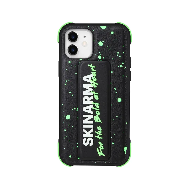 iPhone 12 Uyumlu Kılıf SkinArma Standlı Deri Görünümlü Funsha Kapak