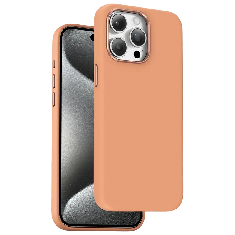 iPhone 15 Pro Max Rosana Silikon Kılıf - Turuncu