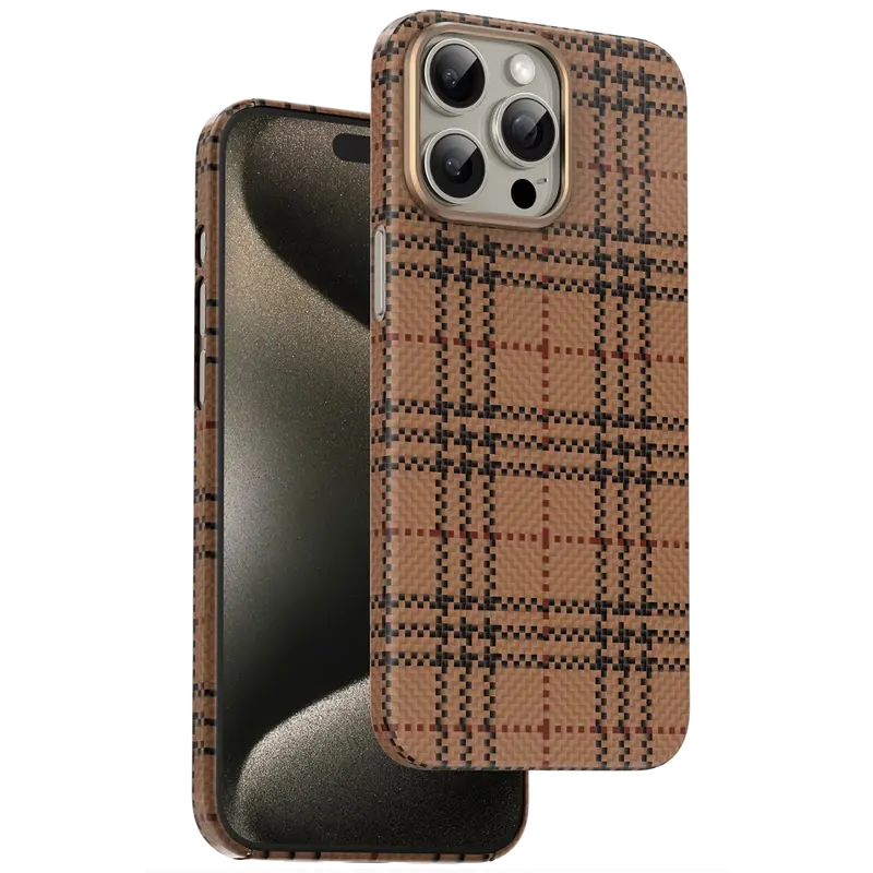 iPhone 15 Pro Max Scots Kevlar Magsafe Kılıf - Çöl Titanyum