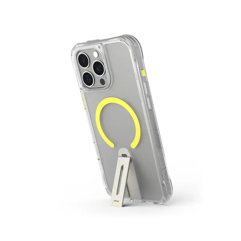 iPhone 16 Pro Max Uyumlu Kılıf Mag-Şarj Özellikli 360 Derece Dönebilen Standlı Skinarma Helix Kapak