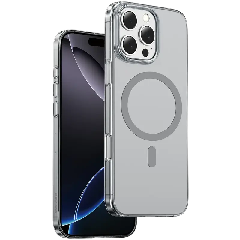 iPhone 16 Pro X-Crystal Slim Magsafe Kılıf - Natural Grey