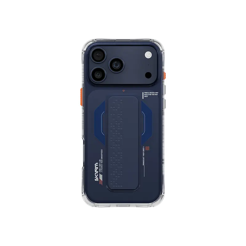 iPhone 17 Pro Uyumlu Kılıf Mag-Şarj Özellikli Airbag Tasarımlı Standlı Skinarma Haxa Kapak