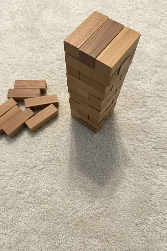 Jenga Denge Oyunu Kahve – 36 Parça MDF Masa Oyunu