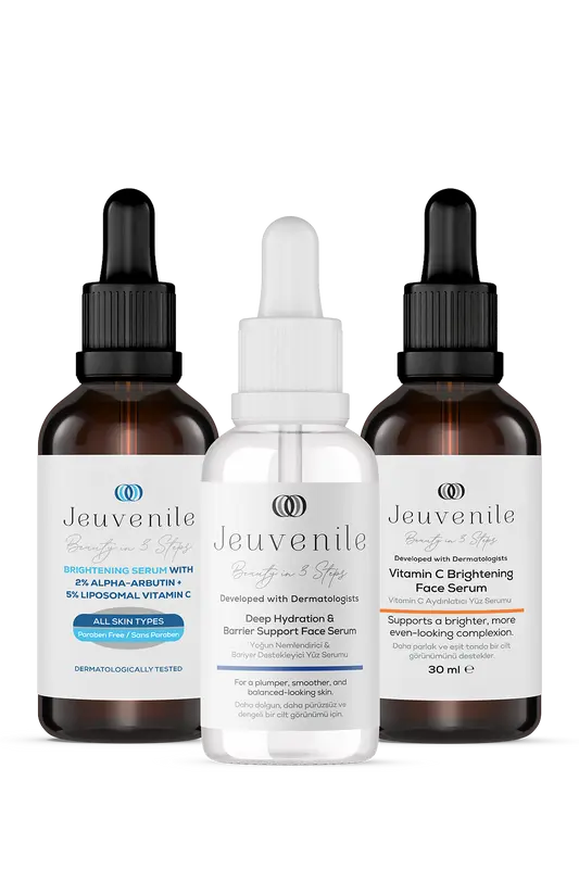 Jeuvenile Leke Karşıtı Bakım Seti – AHA & BHA + Liposomal C Vitamini