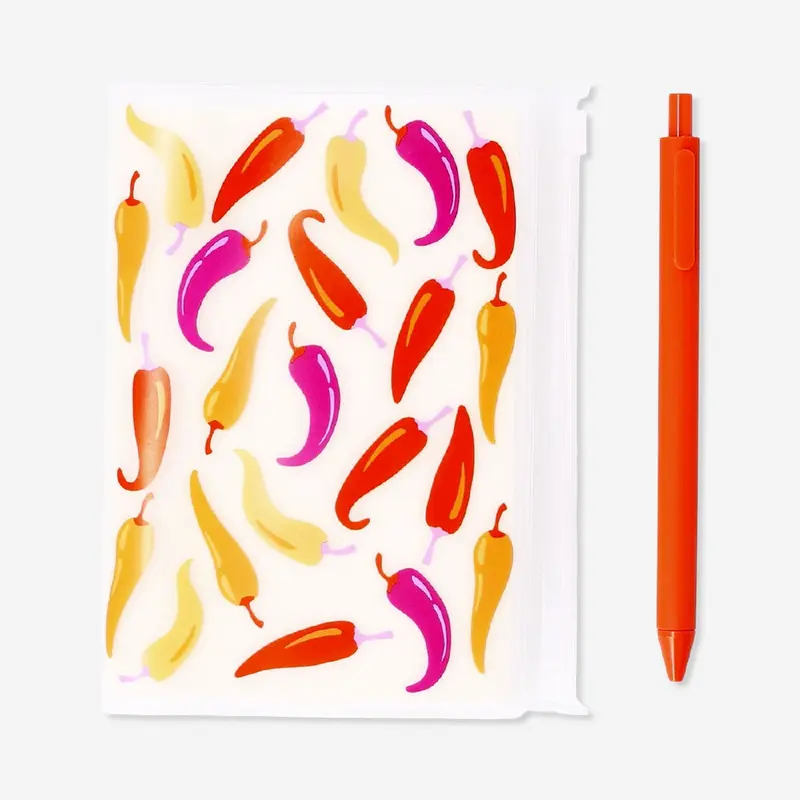 Kırmızı Biber Desenli Defter A6