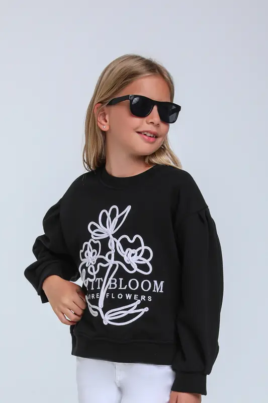 Kız Çocuk Sweatshirt 5-9 Yaş 35855