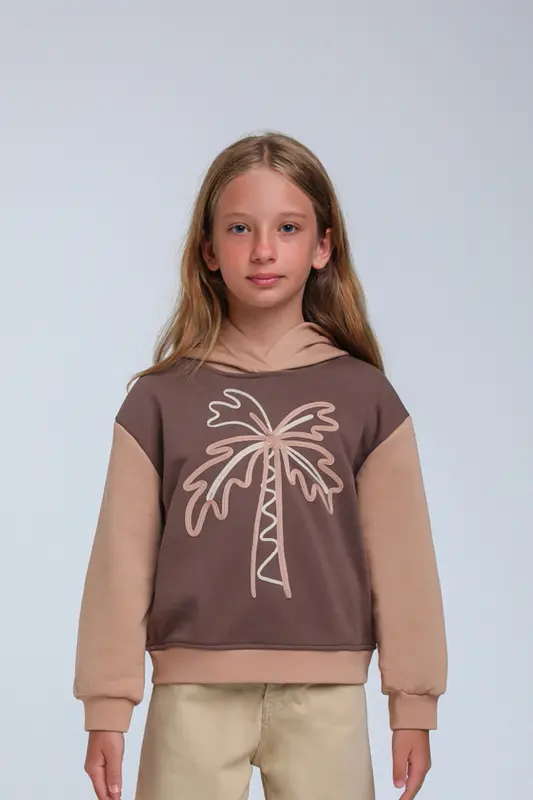 Kız Çocuk Sweatshirt 5-9 Yaş 35871