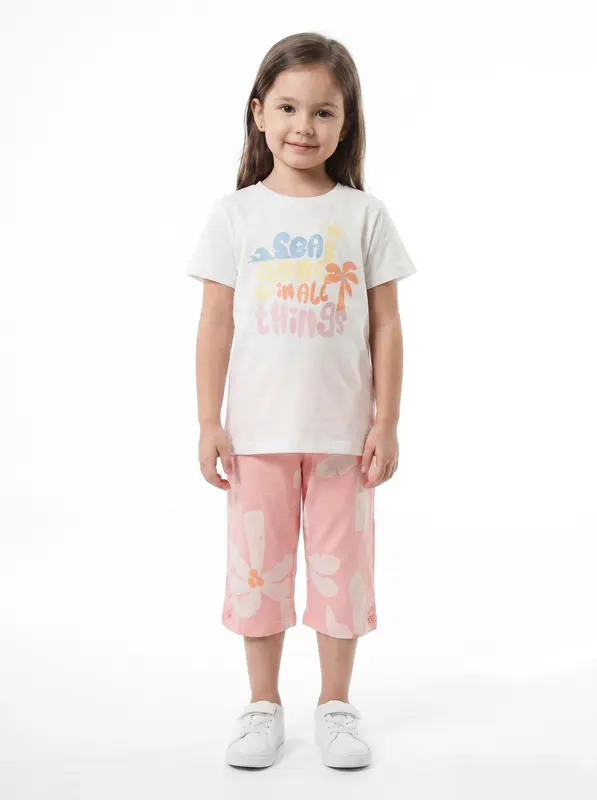 Kız Çocuk Yazlık Pijama Takım 2-7 Yaş 3779