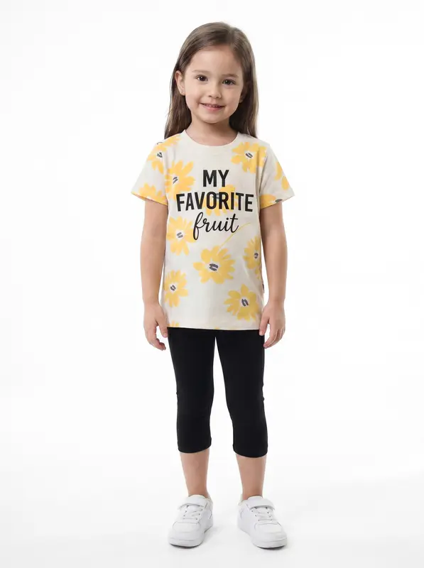 Kız Çocuk Yazlık Pijama Takım 2-7 Yaş 3786