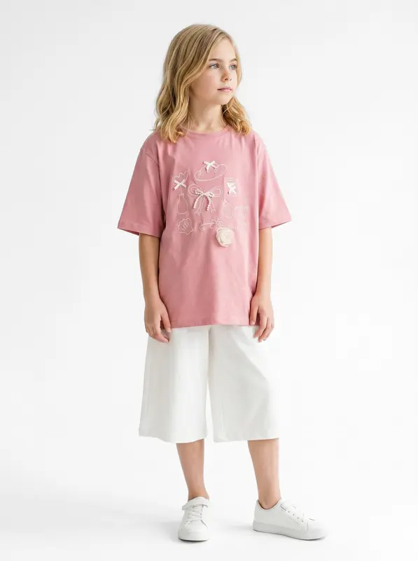 Kız Çocuk Yazlık Pijama Takım 8-14 Yaş 7928-8706