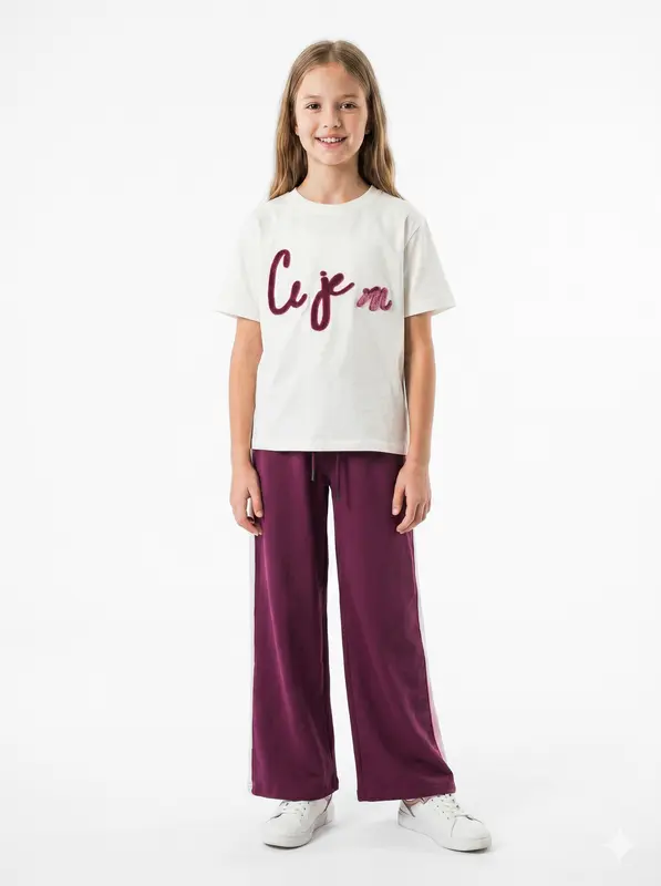 Kız Çocuk Yazlık Pijama Takımı (Tişort + Pantolon) 8-14 Yaş 8421
