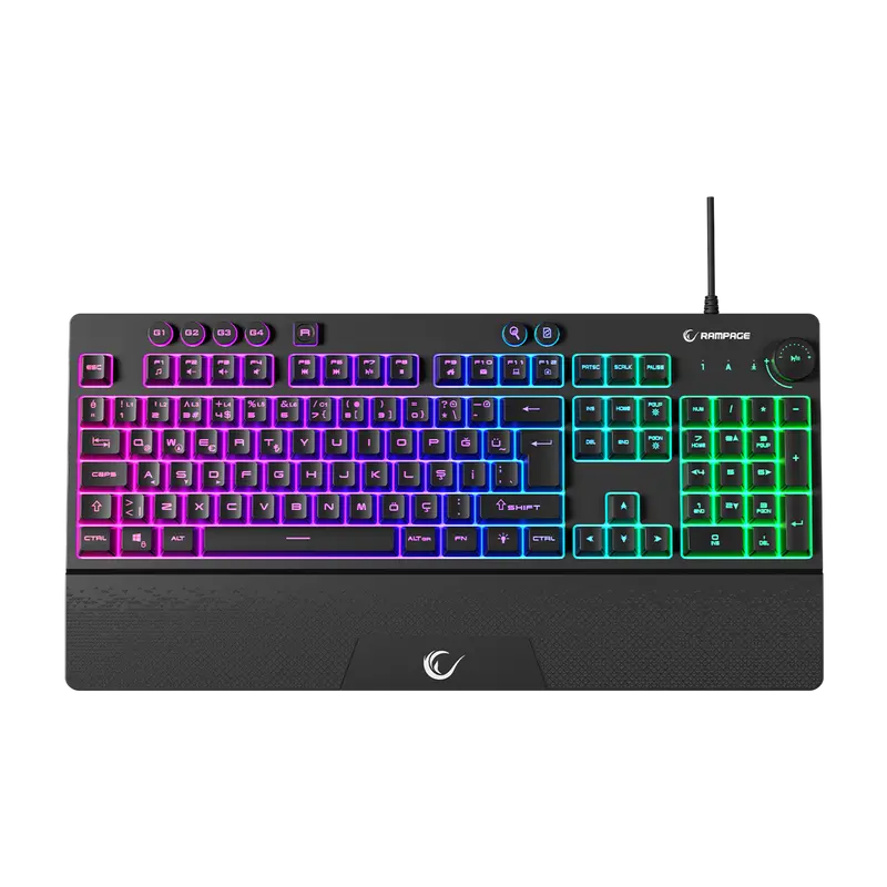 KB-GX65 SIMULA - RGB 4 Makro Tuş Bilek Destekli Oyuncu Klavyesi