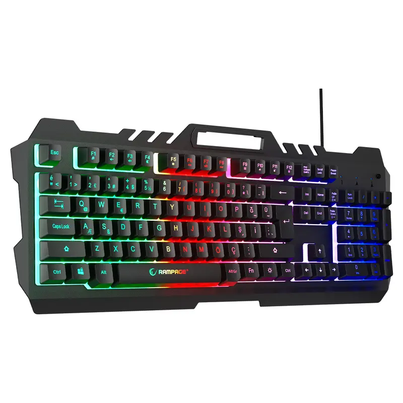Kb-R57 X-Jammer Gökkuşağı Tam Türkçe Oyuncu Klavyesi