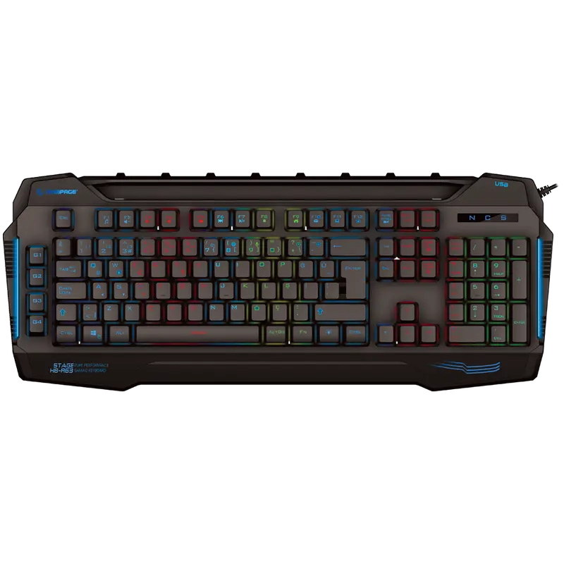 KB-R63 STAGE Siyah 4 Makro Fonksiyon Sese Duyarlı Işıklı RGB Q USB +Ses Mik Çıkışlı Oyuncu Klavyesi