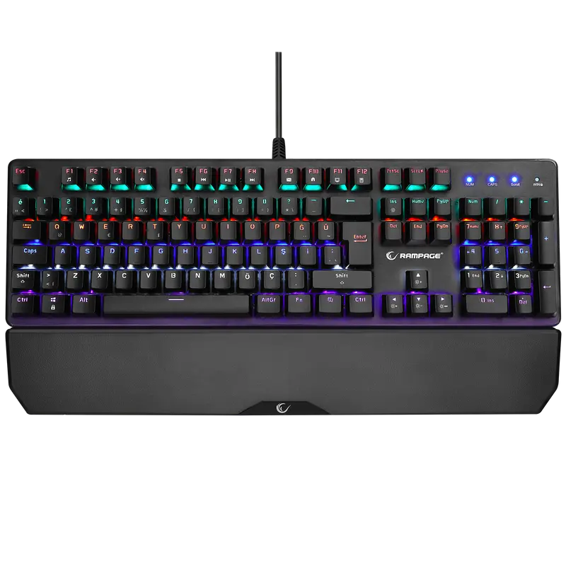 KB-R86 UMBRA - Kb-R86 Rainbow Red Switch Mekanik Oyuncu Klavyesi-Siyah