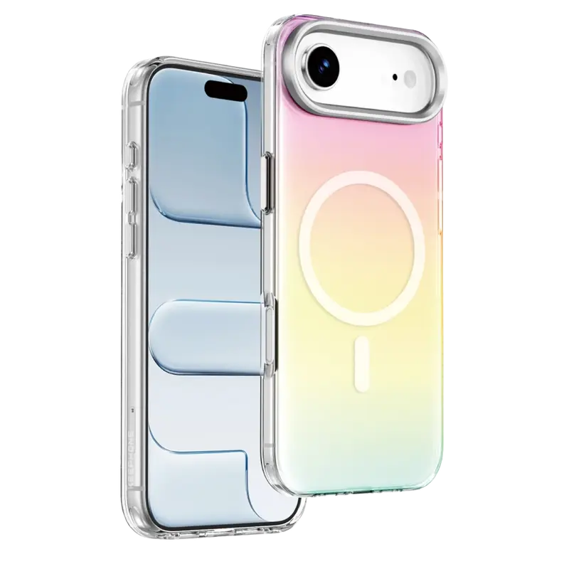 Keephone Apple iPhone 17 Air Rainbow Magsafe Kapak - Gümüş