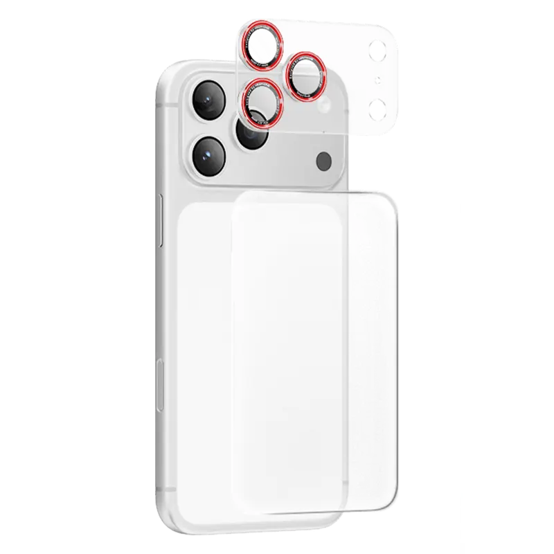 Keephone Apple iPhone 17 Pro Max Auralens Arka Film Ve Kamera Lens Koruyucu - Gümüş