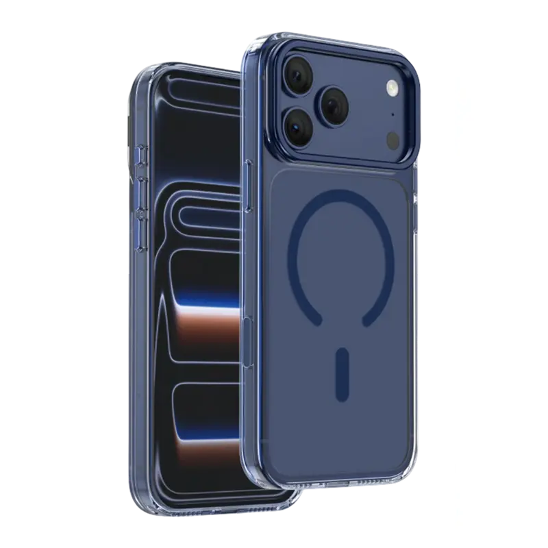 Keephone Apple iPhone 17 Pro Max Magicam Standlı Magsafe Kapak - Lacivert